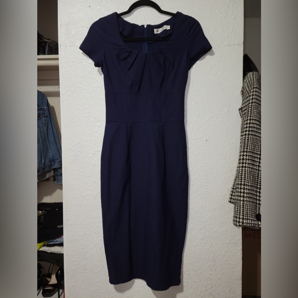 Navy blue professional dress